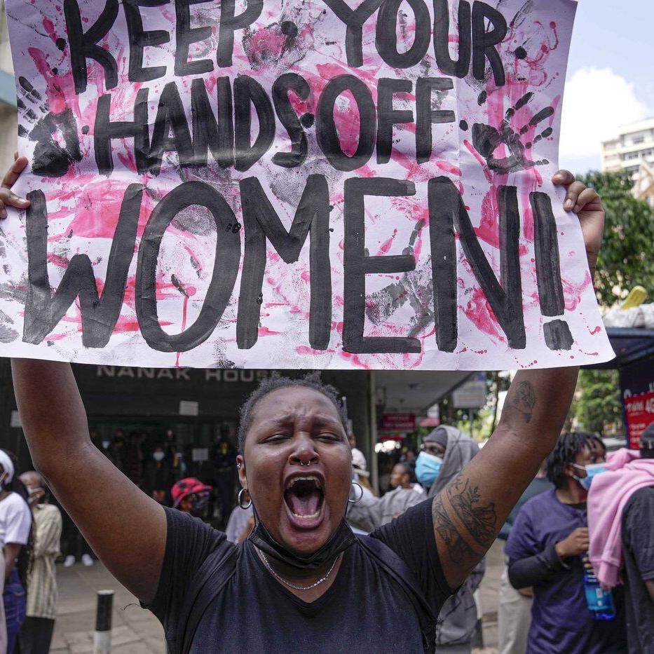 Police in Kenya hurl tear gas at protesters angry about gender-based violence